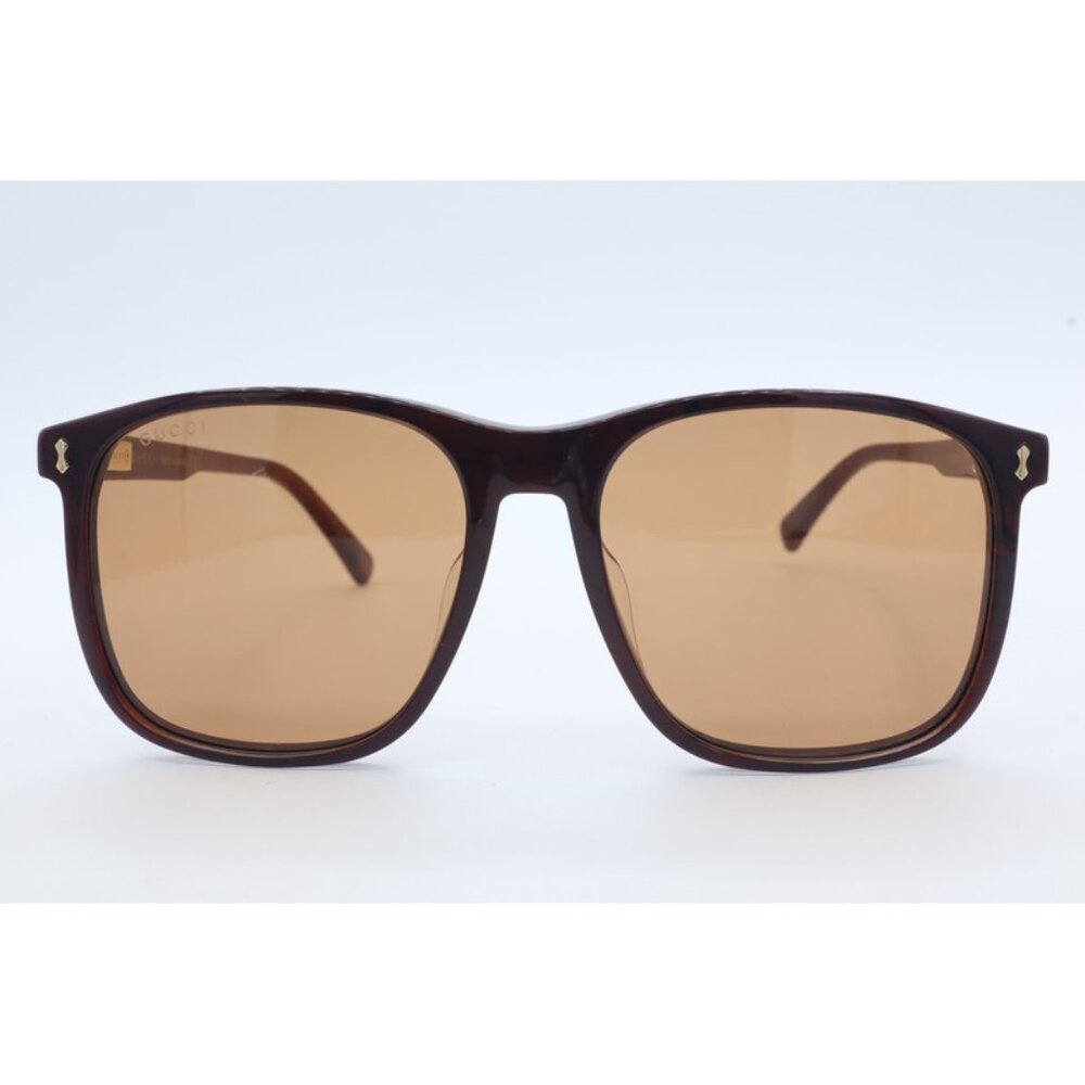 Gucci GG 1041S 003 Square Havana Brown Sunglasses Brown Lenses NEW - Picture 2 of 6